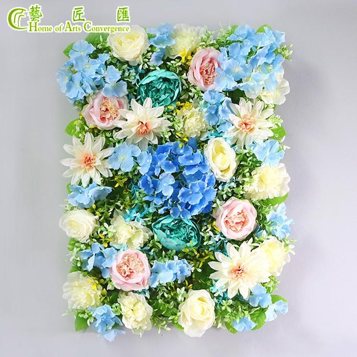 Blue Silk Flower Wall Panels Wedding Backdrop Blue Silk Flower Wall Panels Wedding Backdrop