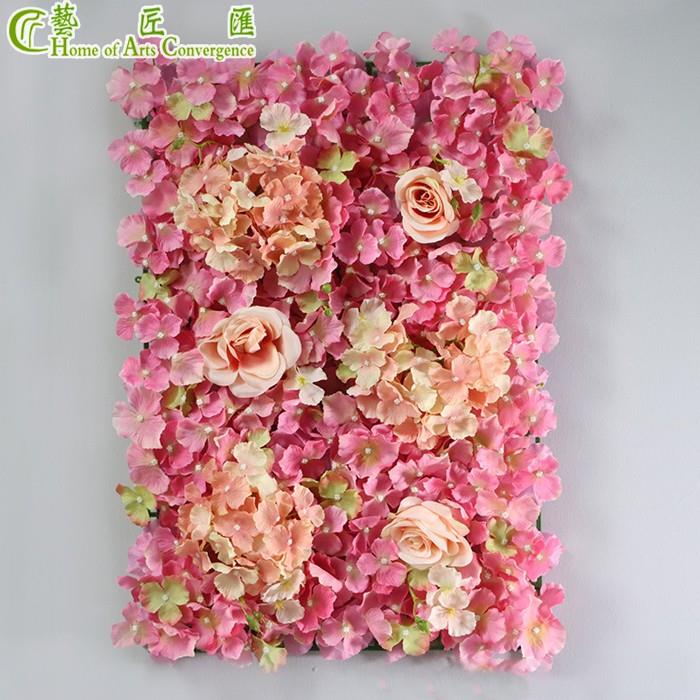 Silk Artificial Flower Wall Backdrop For Wedding Home Decor Floral Background Panels 4